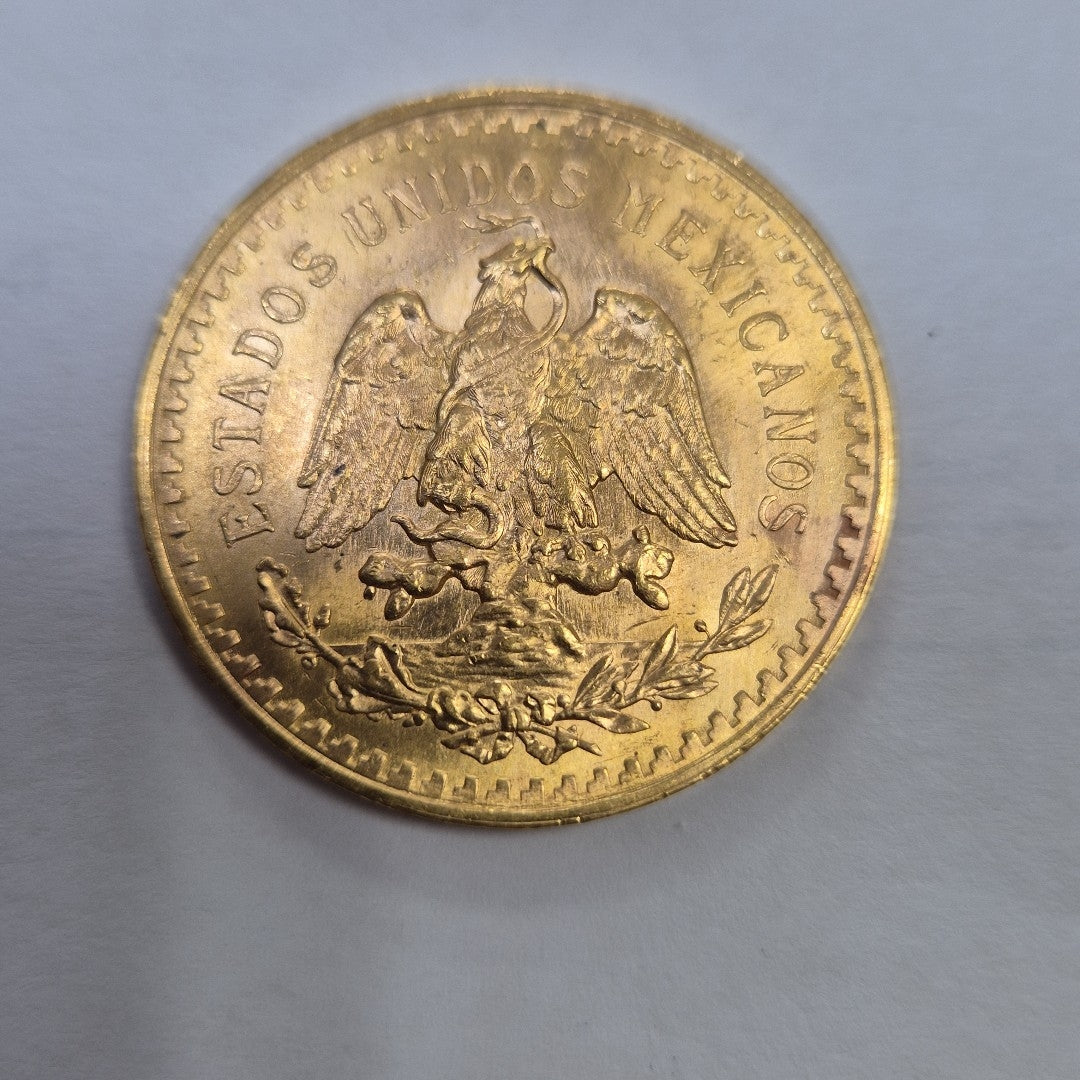 K1 41,60 GRMS - DTO. 0,00 GRMS - 21 K - AVALÚO 80870,40 * IDENTIFICACIÓN  MONEDA NOMINATIVA * MONEDAS PESOS  50 PESOS (SEMINUEVO)