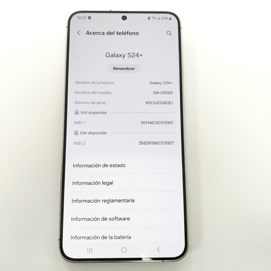 CELULAR SAMSUNG GALAXY S24 + SM-S926B (2024) 512 GB 12 GB RAM (SEMINUEVO)