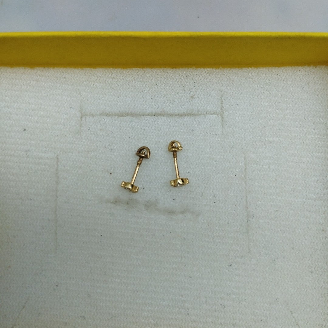 10950BRO88900B791 FRD11 BROQUELES ORO 14K 1PZAS (NUEVO)