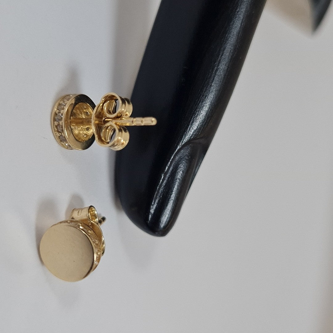 BROQUELES ORO 14K 1.5 (NUEVO)