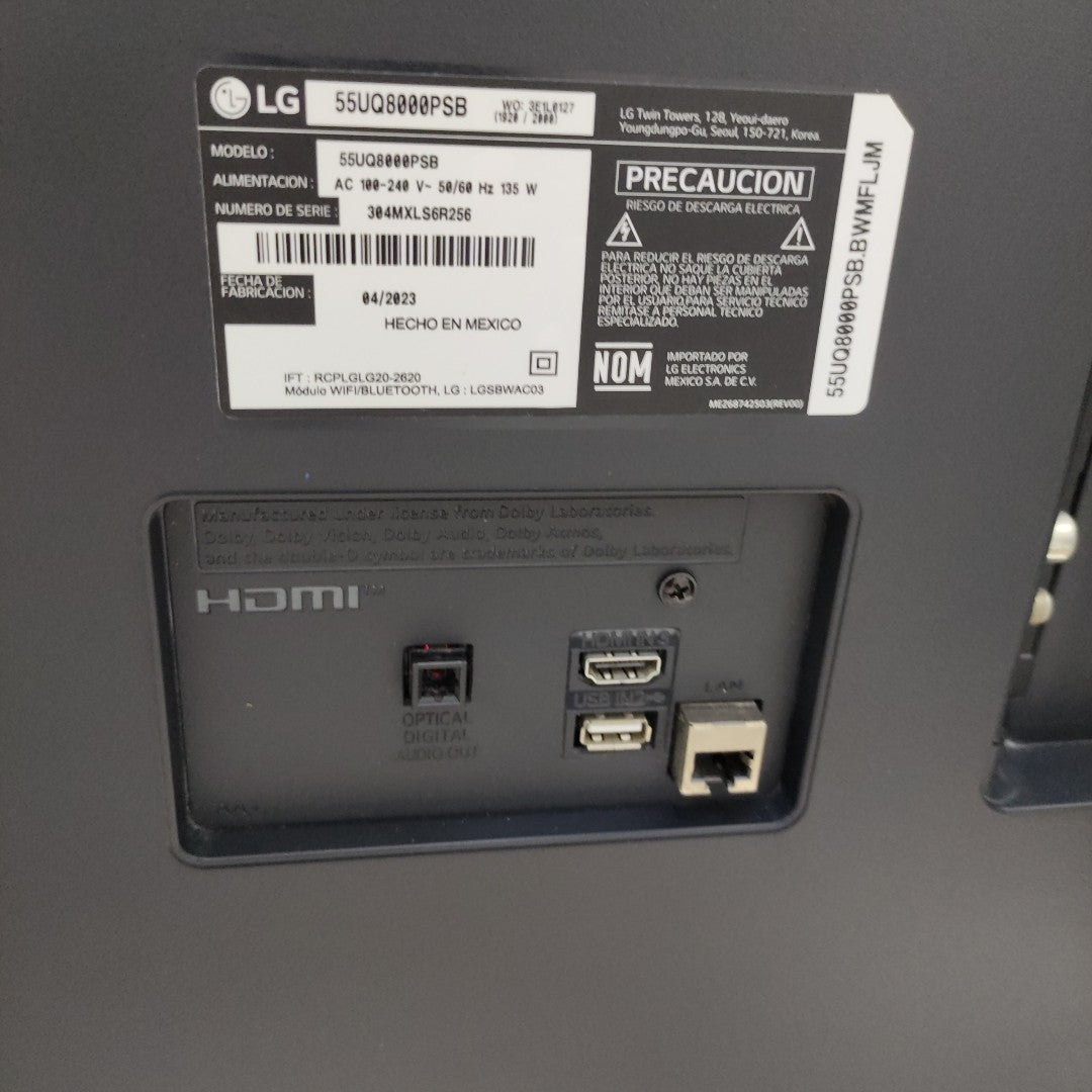 PANTALLA LG 55UQ8000PSB (2023) 55" LED 4K (SEMINUEVO)