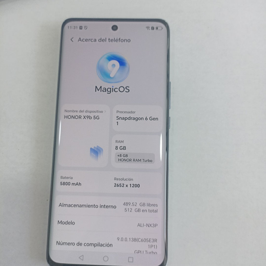 CELULAR HONOR X9B 5G ALI-NX3P 512 GB 8 GB RAM (SEMINUEVO)