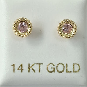 BROQUELES ORO 14K 1 (NUEVO)