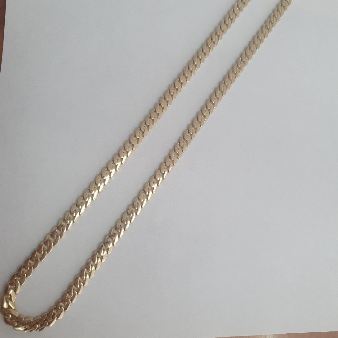 CADENAS BARBADA AMARILLA ORO 14K 31.7 (NUEVO)