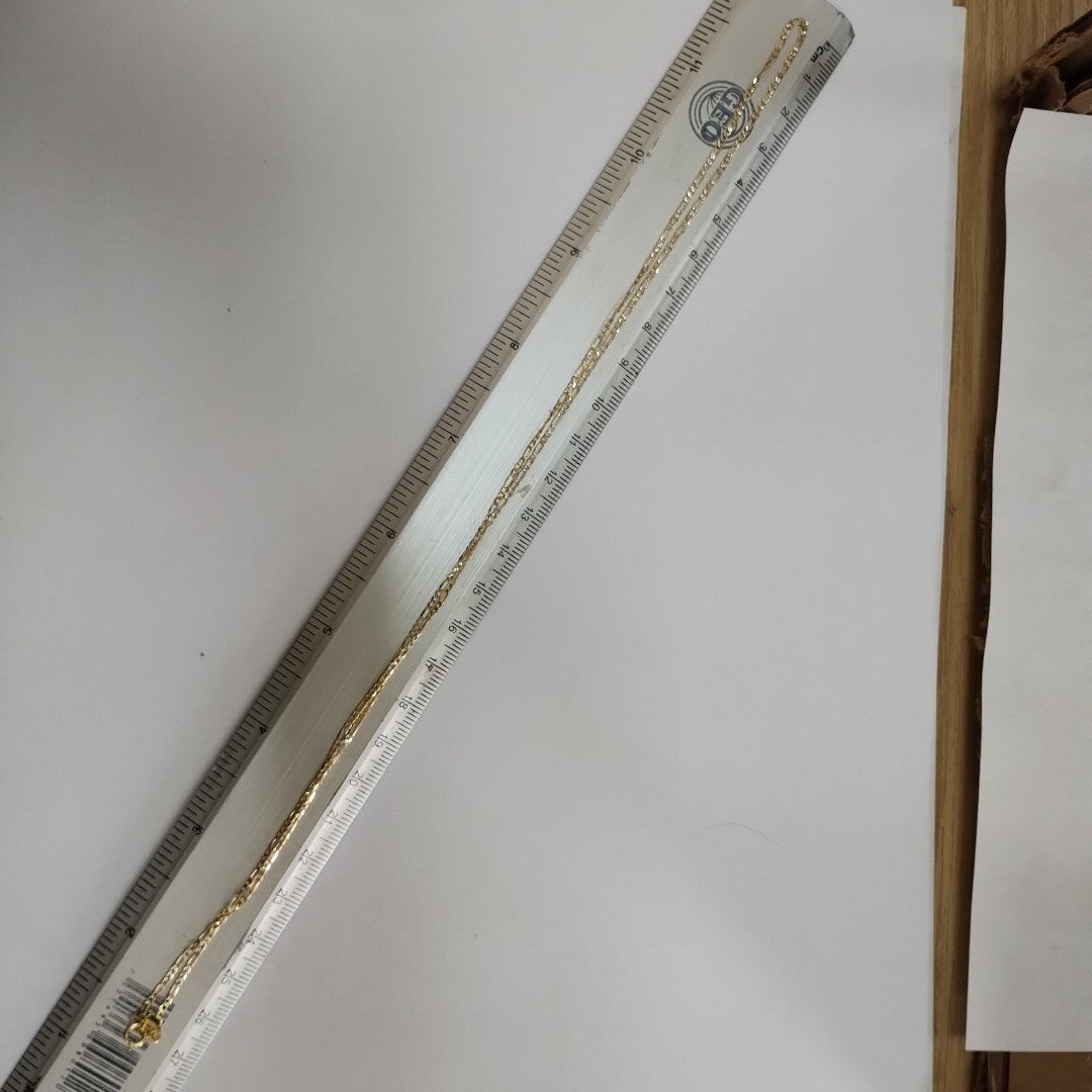 CADENAS CARTIER 3*1 DIAMANTADA ORO 14K 1.9 (NUEVO)