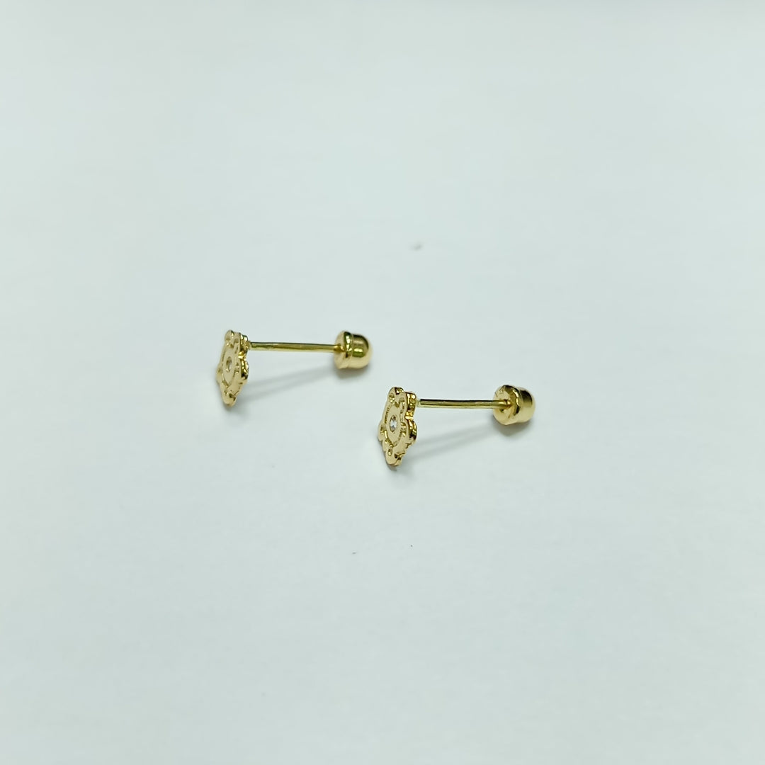 BROQUELES ORO 14K 1 (NUEVO)