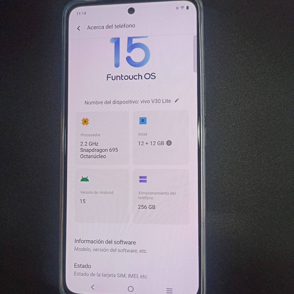 CELULAR VIVO V30 LITE V2314 (2023) 256 GB 12 GB RAM (SEMINUEVO)