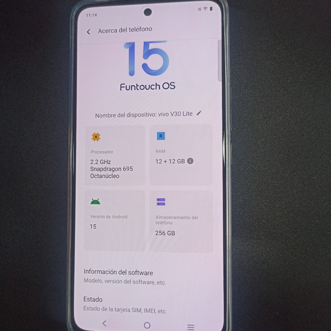CELULAR VIVO V30 LITE V2314 (2023) 256 GB 12 GB RAM (SEMINUEVO)