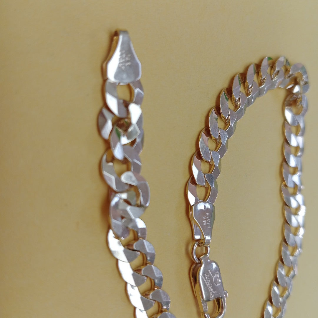 PULSERAS CABALLERO BARBADA AMARILLA ORO 14K 10.9 (NUEVO)