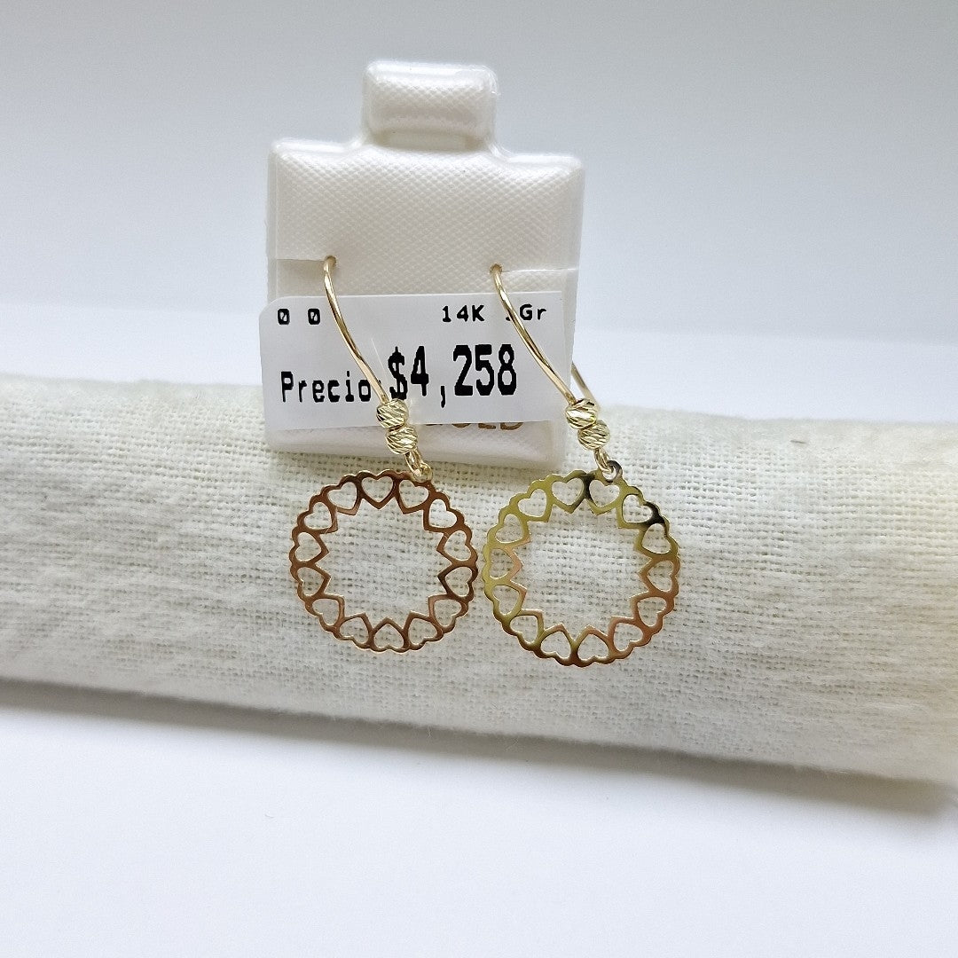 BROQUELES ORO 14K 1 (NUEVO)
