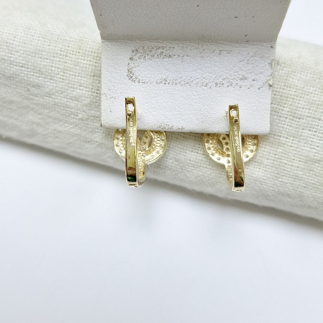 BROQUELES ORO 14K 3.2 (NUEVO)