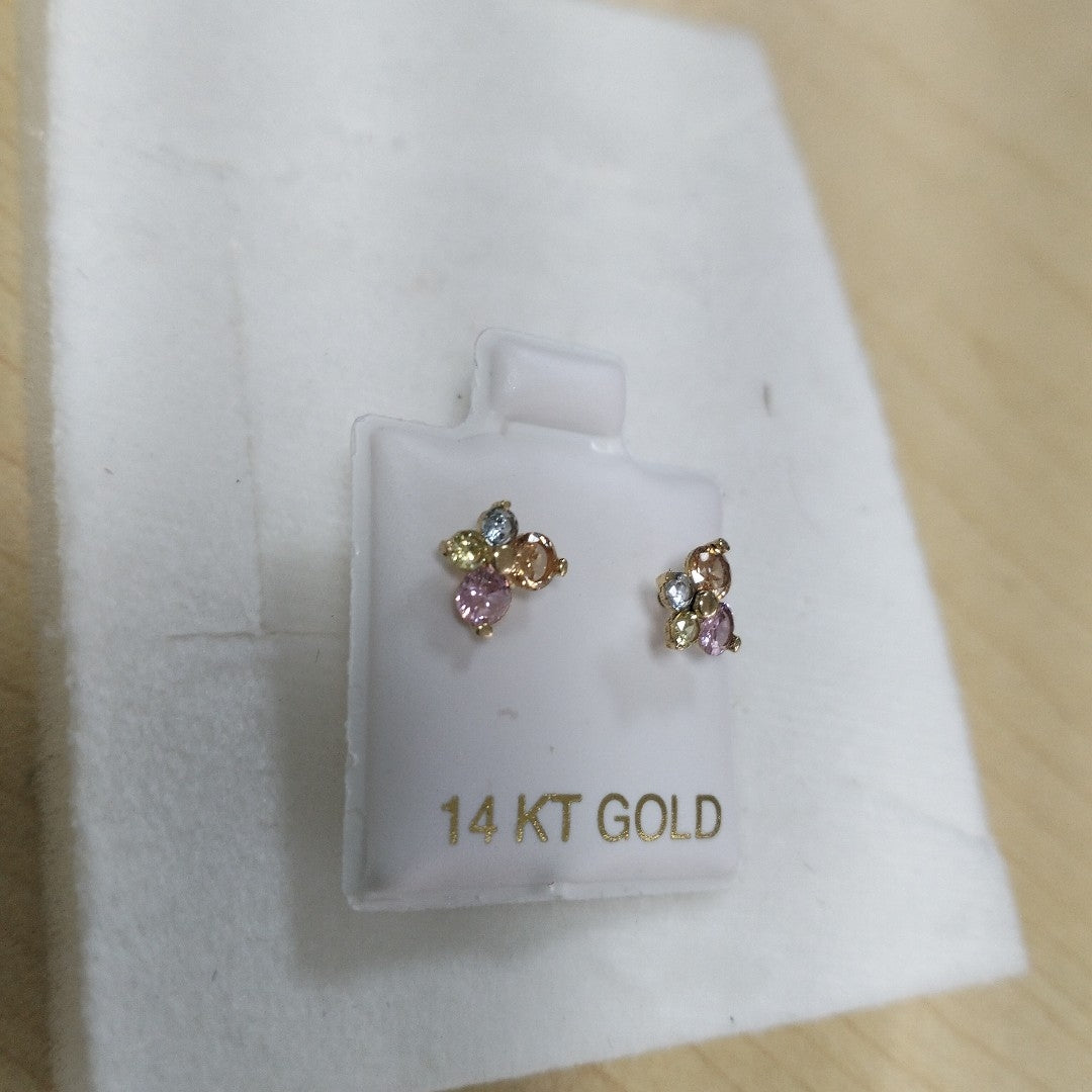 BROQUELES ORO 14K 1 (NUEVO)