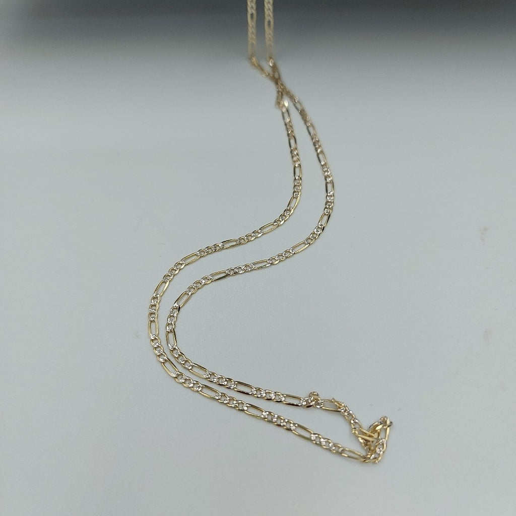 CADENAS CARTIER 3*1 DIAMANTADA ORO 14K 3.3 (NUEVO)