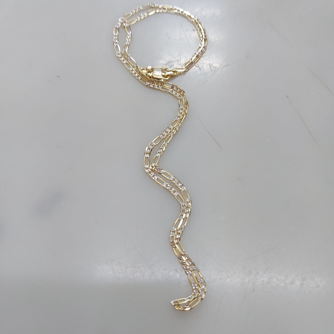 CADENAS CARTIER 3*1 DIAMANTADA ORO 14K 4.6 (NUEVO)