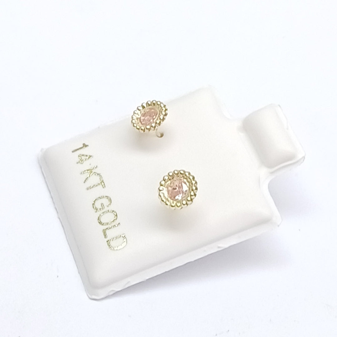 BROQUELES ORO 14K 1 (NUEVO)