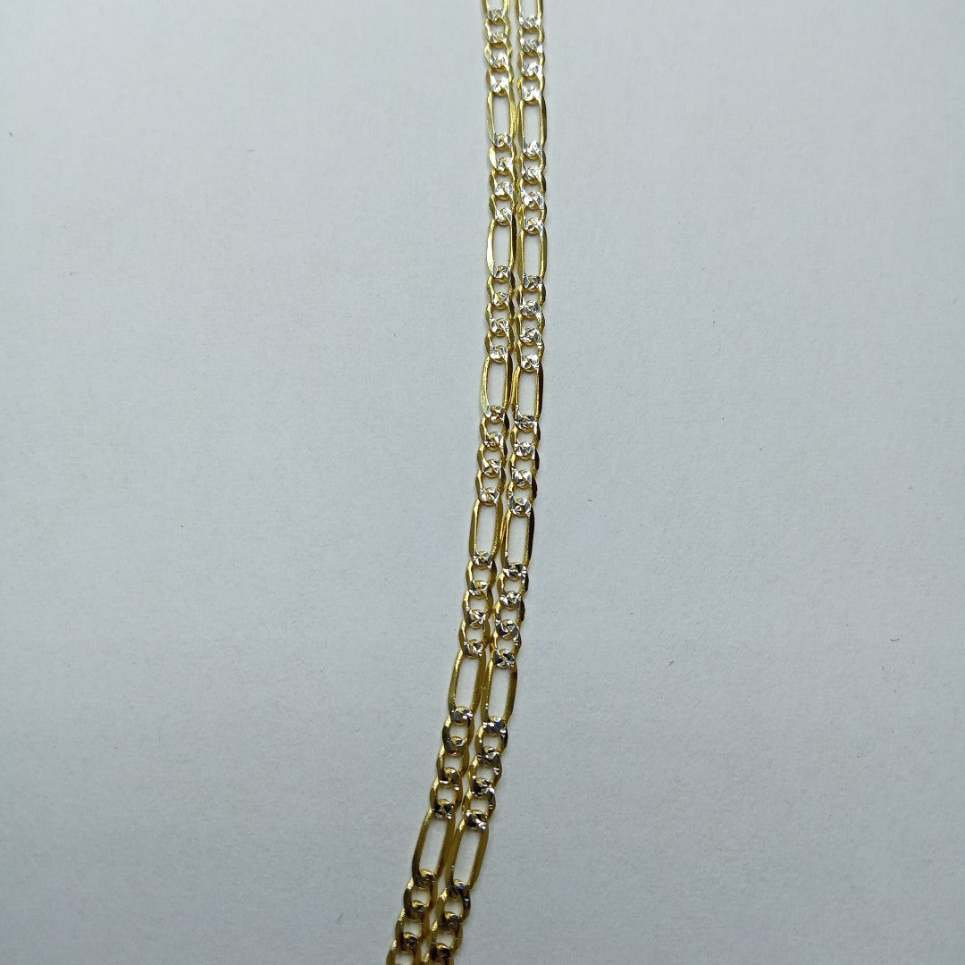 CADENAS CARTIER 3*1 DIAMANTADA ORO 14K 3.6 (NUEVO)