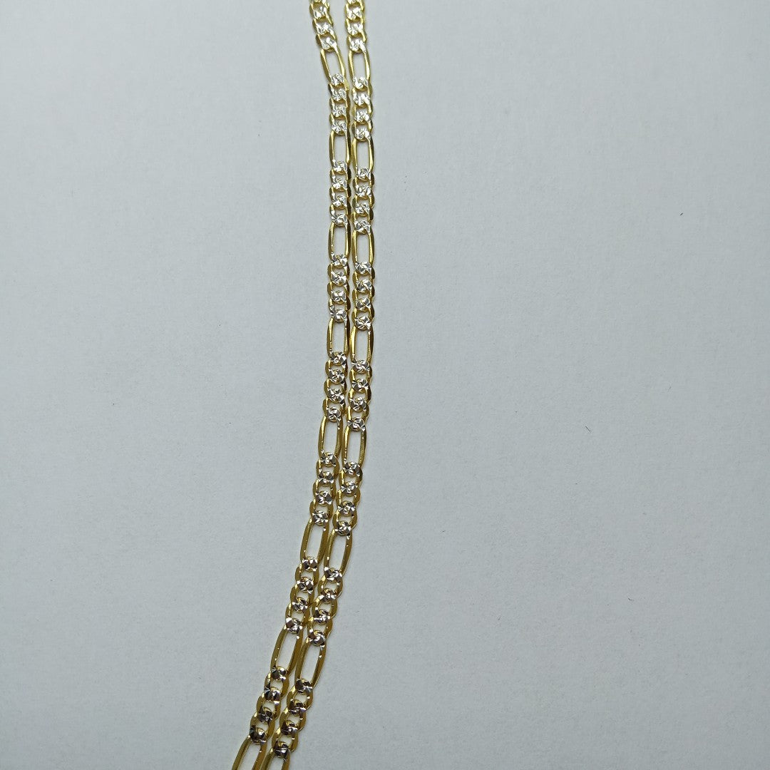 CADENAS CARTIER 3*1 DIAMANTADA ORO 14K 5.4 (NUEVO)