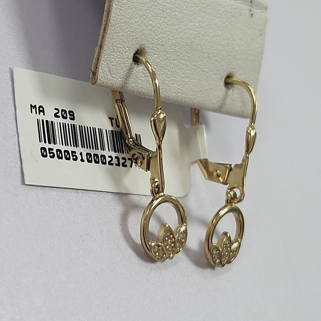 BROQUELES ORO 14K 2 (NUEVO)