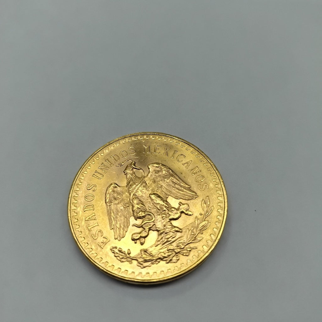 K1 41.6 GRMS - DESC.  0 GRAMOS - 21 K - AVALÚO  73008 * * IDENTIFICACIÓN  MONEDA NOMINATIVA. * MONEDAS PESOS  50 PESOS. (SEMINUEVO)