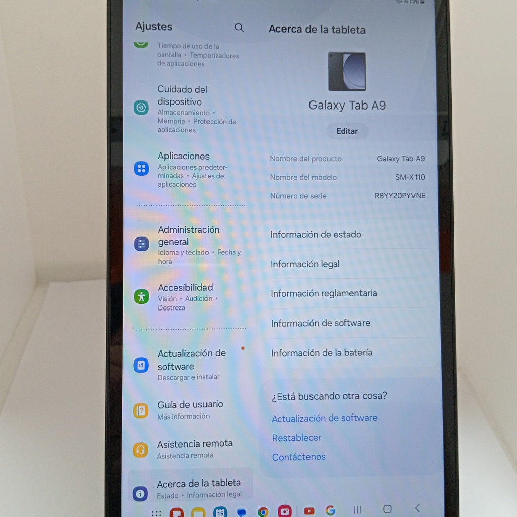 TABLETA SAMSUNG GALAXY TAB A9 SM-X110 (2023) 64 GB 4 GB RAM (SEMINUEVO)