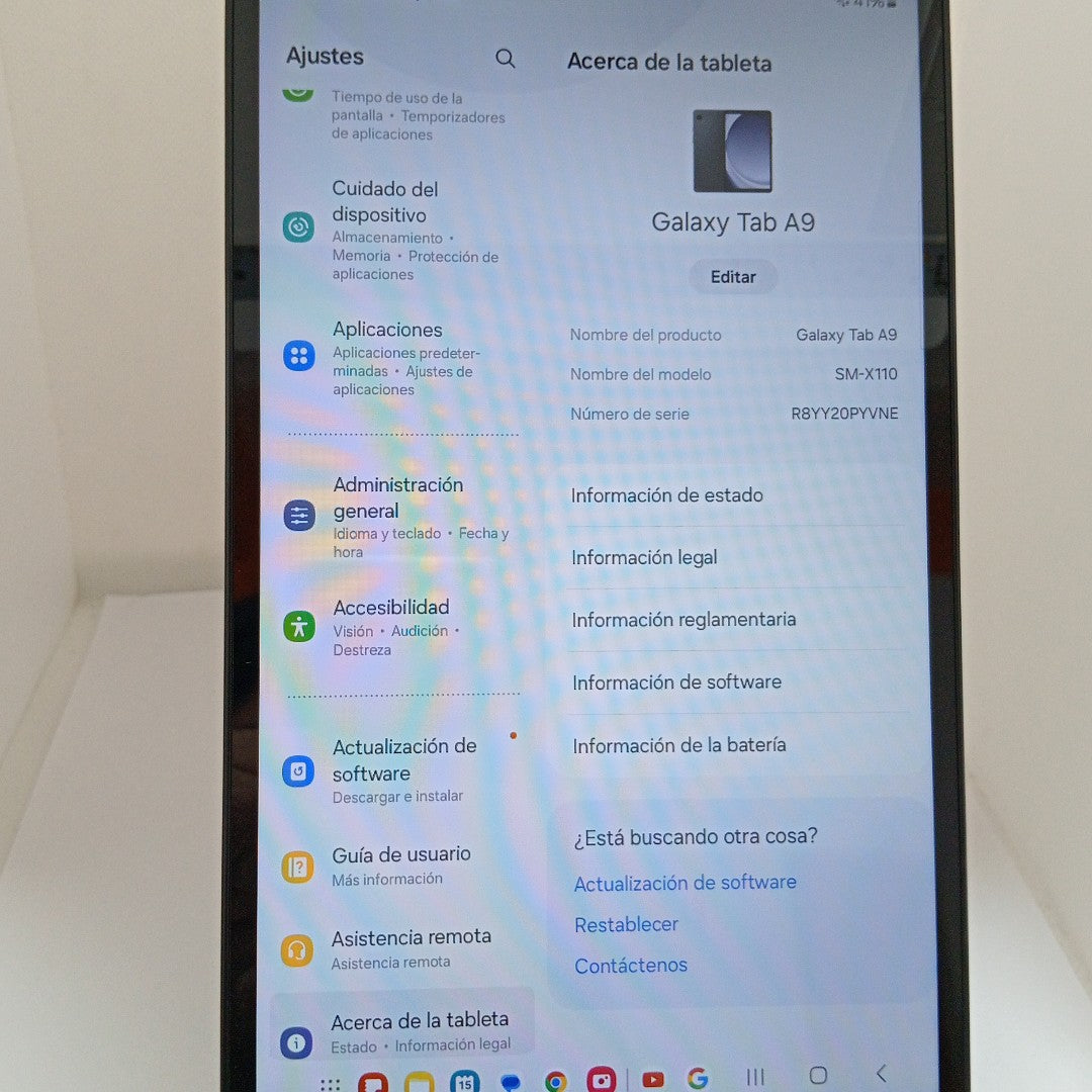 TABLETA SAMSUNG GALAXY TAB A9 SM-X110 (2023) 64 GB 4 GB RAM (SEMINUEVO)