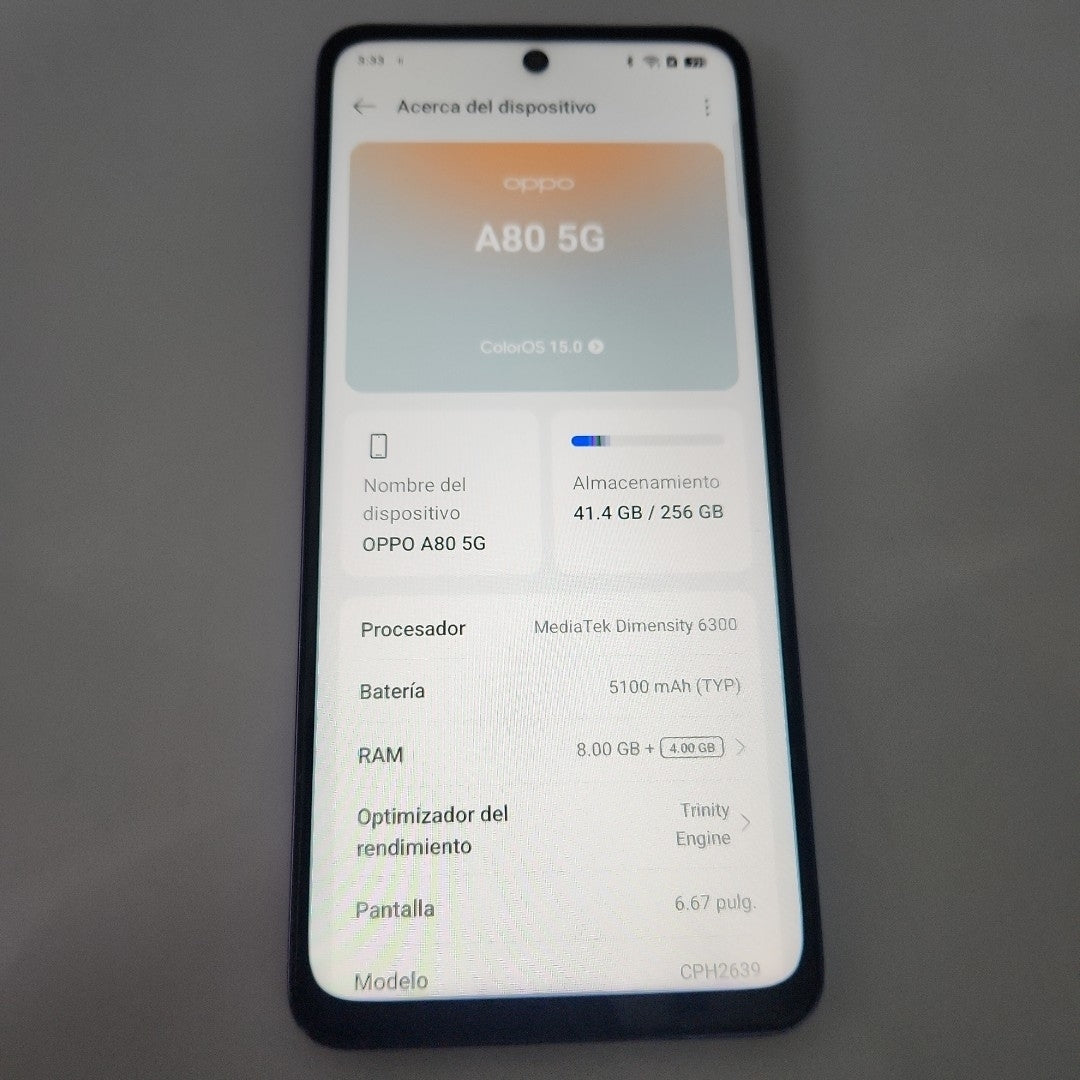 CELULAR OPPO  A80 5G CPH2639 (2024) 256 GB 8 GB RAM (SEMINUEVO)
