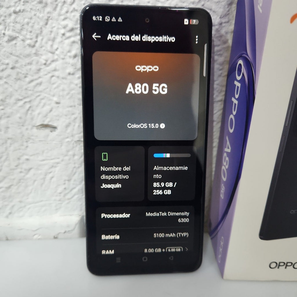 CELULAR OPPO  A80 5G CPH2639 (2024) 256 GB 8 GB RAM (SEMINUEVO)