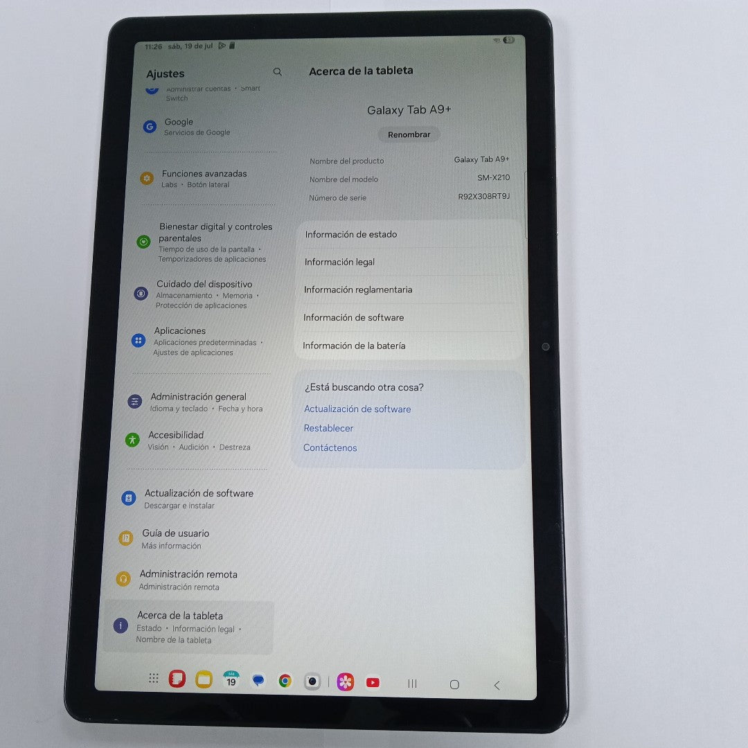 TABLETA SAMSUNG GALAXY TAB A9+ SM-X210 (2023) 128 GB 8 GB RAM (SEMINUEVO)