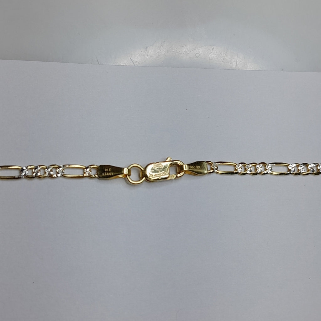 CADENAS CARTIER 3*1 DIAMANTADA ORO 14K 5.5 (NUEVO)