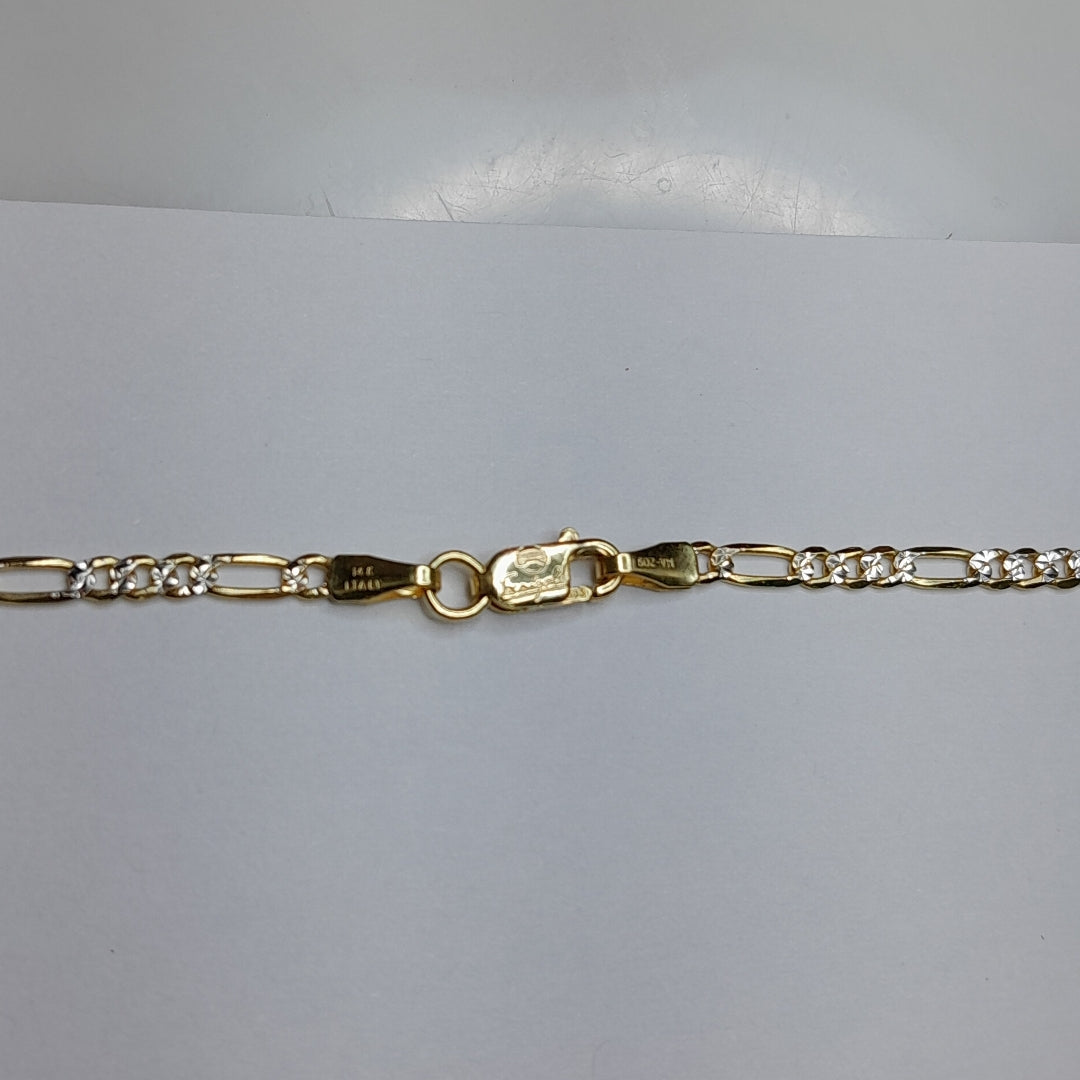 CADENAS CARTIER 3*1 DIAMANTADA ORO 14K 5.5 (NUEVO)
