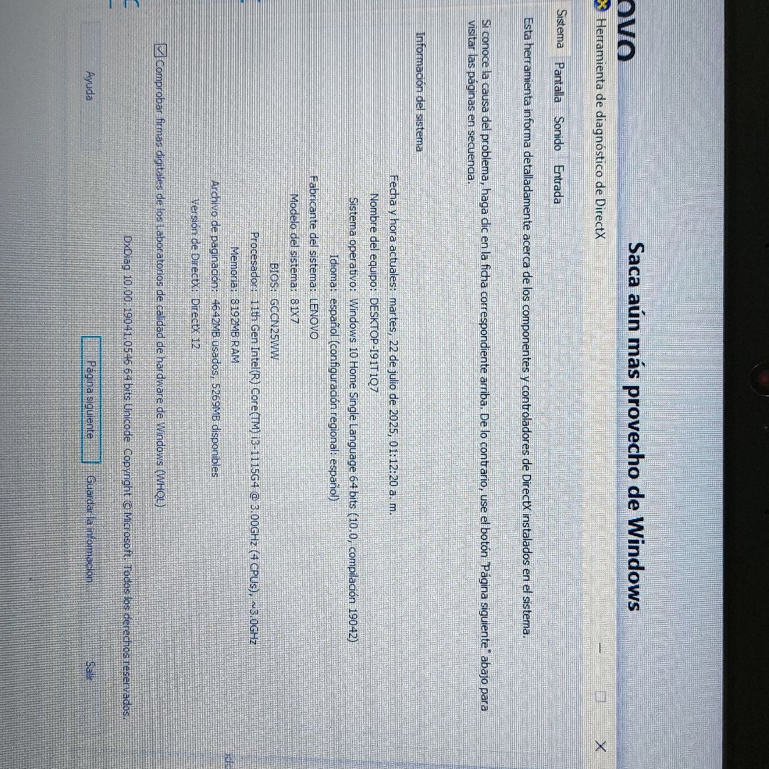 LAPTOP LENOVO IDEAPAD 3 14ITL05 (2022) 256 GB SSD 8 GB RAM (SEMINUEVO)