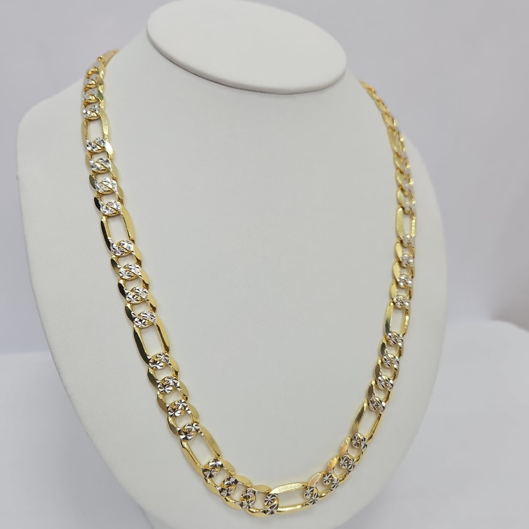 CADENAS CARTIER 3*1 DIAMANTADA ORO 14K 96.9 (NUEVO)