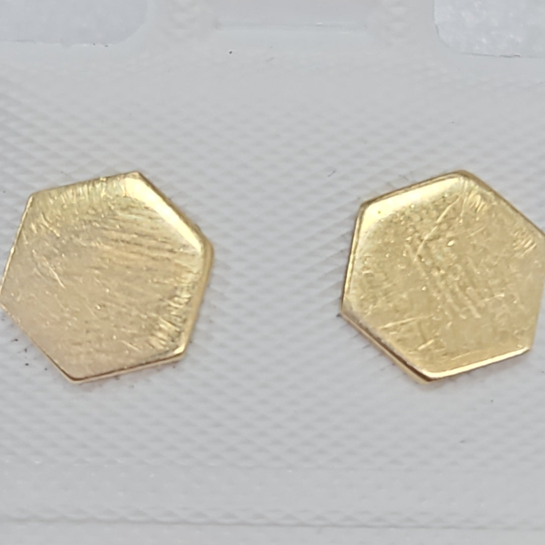 10023BRO00000B1907 FRD12 BROQUEL DE EXAGONO ORO 14K 1.5GRS (NUEVO)