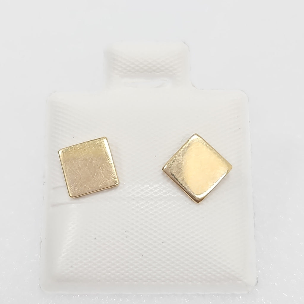 10287BRO00000B2252 FRD19 BROQUEL DE CUADRADO LISO ORO 14K 1.3GRS (NUEVO)