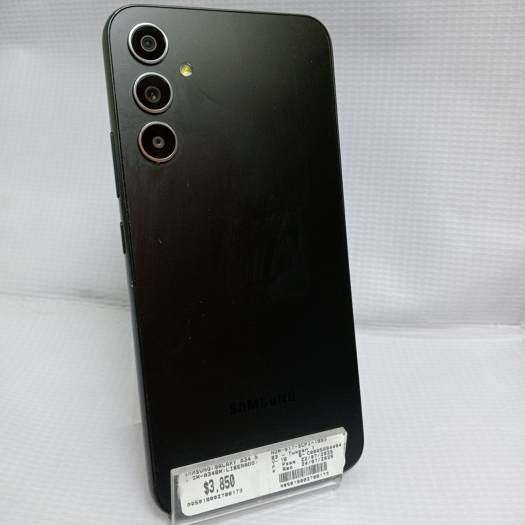 CELULAR SAMSUNG GALAXY A34 5G SM-A346M 256 GB 8 GB RAM (SEMINUEVO)
