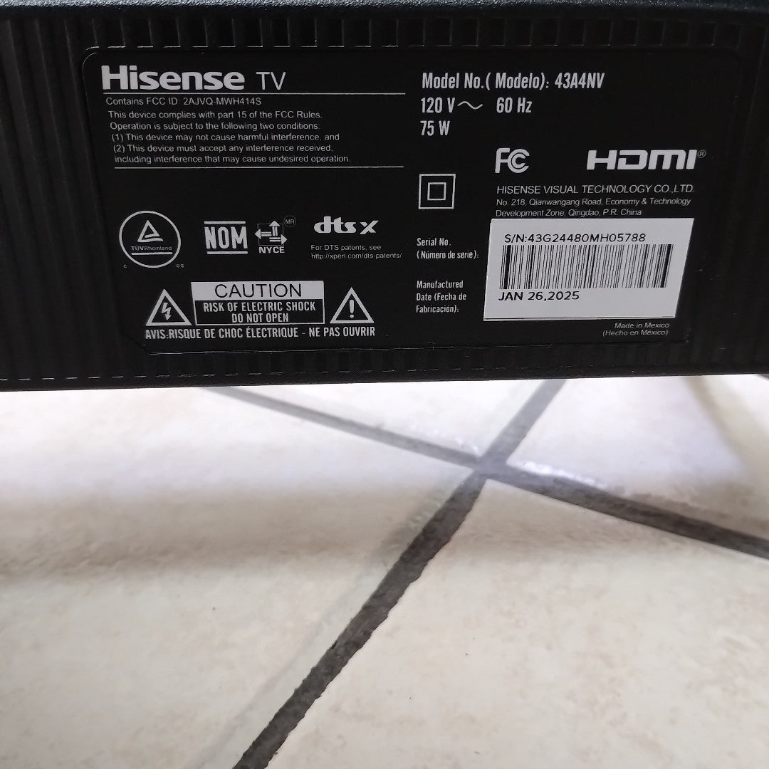 PANTALLA HISENSE 43A4NV (2025) 43" LED FULL HD (SEMINUEVO)