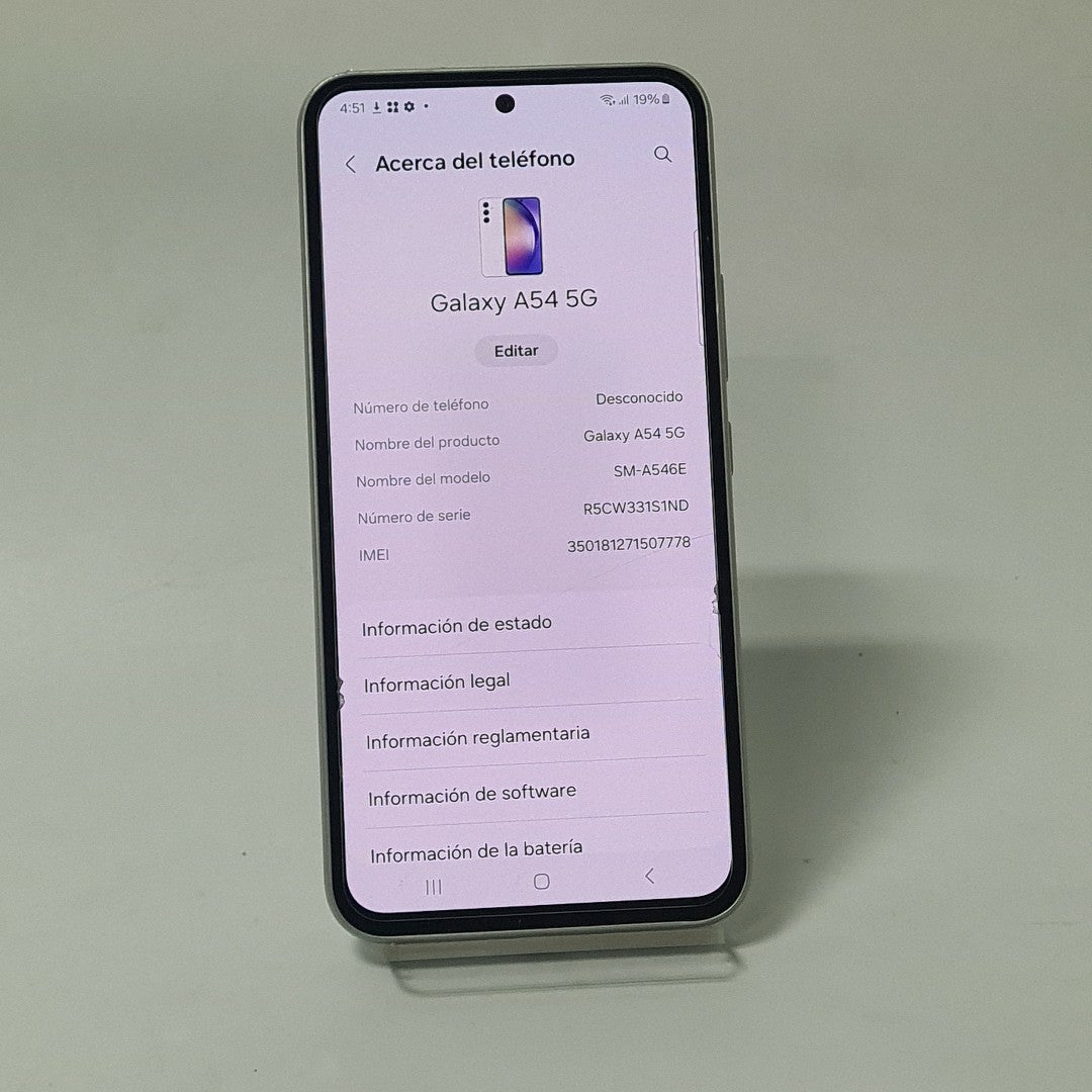 CELULAR SAMSUNG GALAXY A54 5G SM-A546E 128 GB 8 GB RAM (SEMINUEVO)