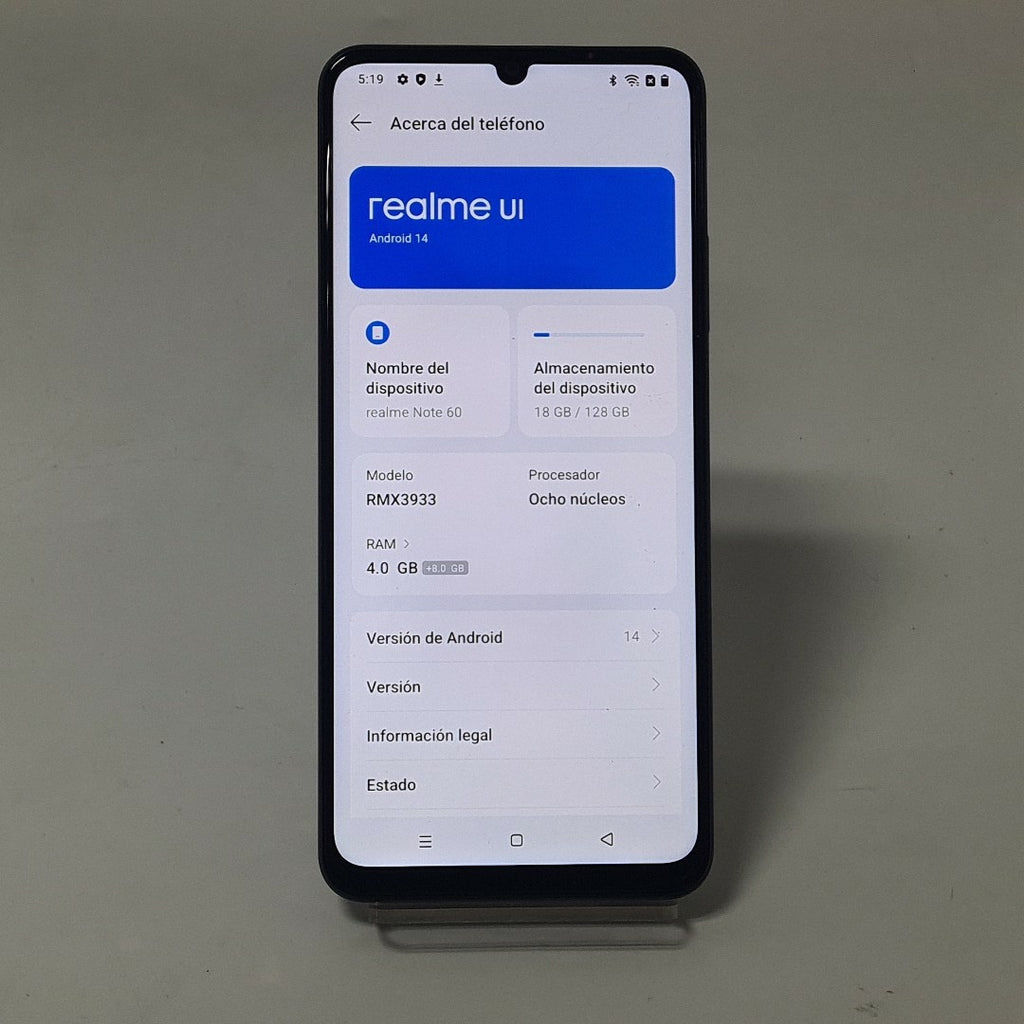 CELULAR REALME REALME NOTE 60-RMX3933(2023) 128 GB 4 GB RAM (SEMINUEVO)