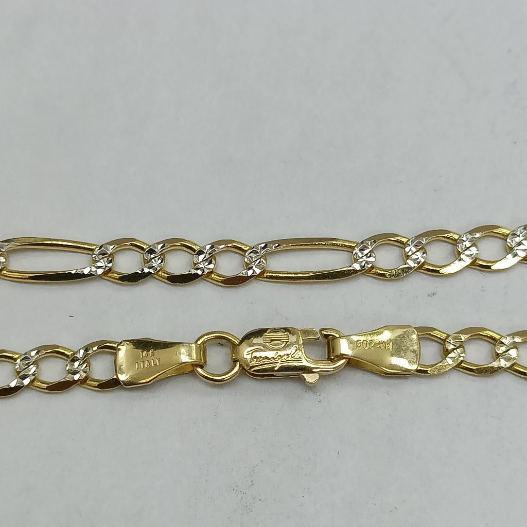 CADENAS CARTIER 3*1 DIAMANTADA ORO 14K 7.5 (NUEVO)