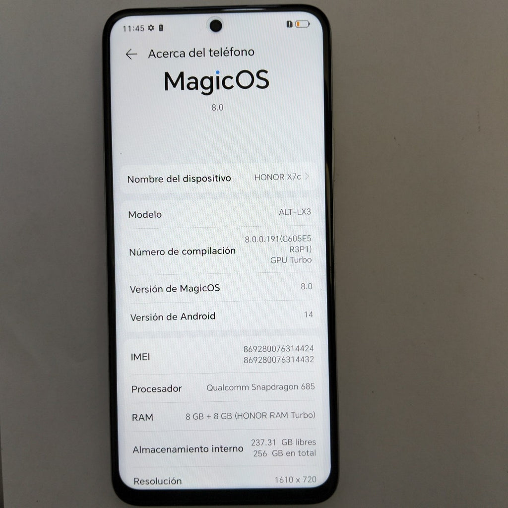 CELULAR HONOR X7C ALT-LX3 256 GB 8 GB RAM