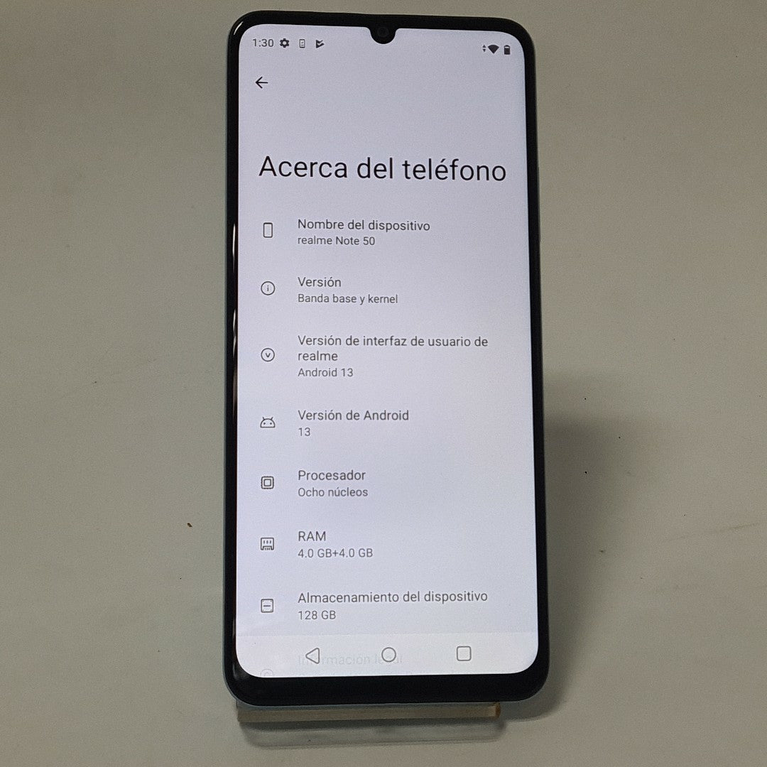 CELULAR REALME NOTE 50 RMX3834 (2024) 128 GB 4 GB RAM (SEMINUEVO)