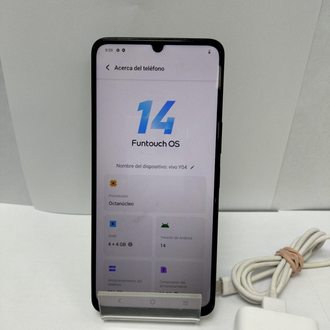 CELULAR VIVO Y04 V2430 (2025) 256 GB 4 GB RAM (SEMINUEVO)