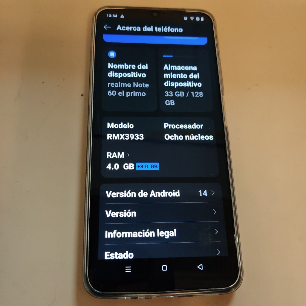 CELULAR REALME REALME NOTE 60-RMX3933(2023) 128 GB 4 GB RAM