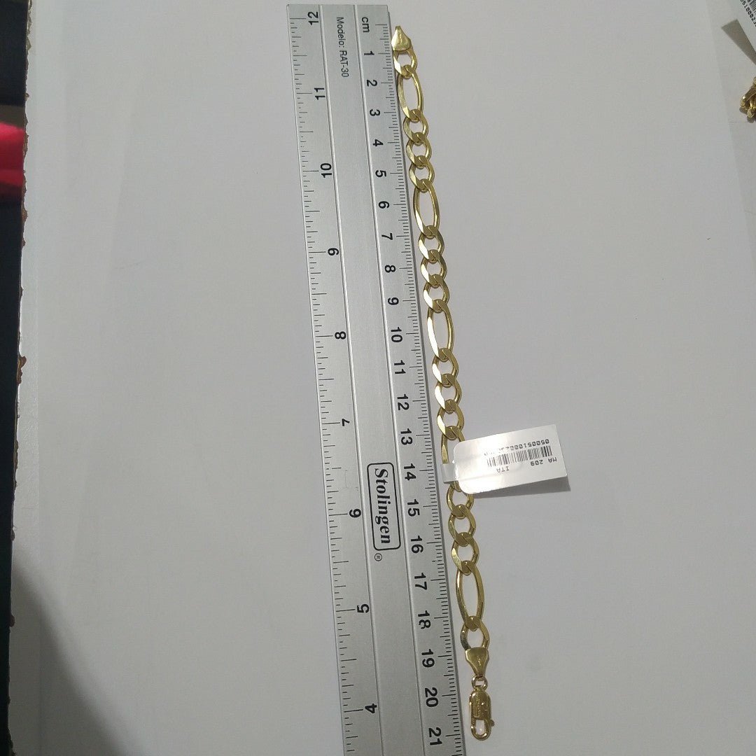 PULSERAS CABALLERO CARTIER 3*1 AMARILLA ORO 14K 14 (NUEVO)