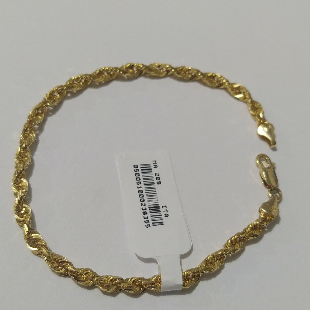 PULSERAS CABALLERO TORSAL ORO 14K 9.5 (NUEVO)