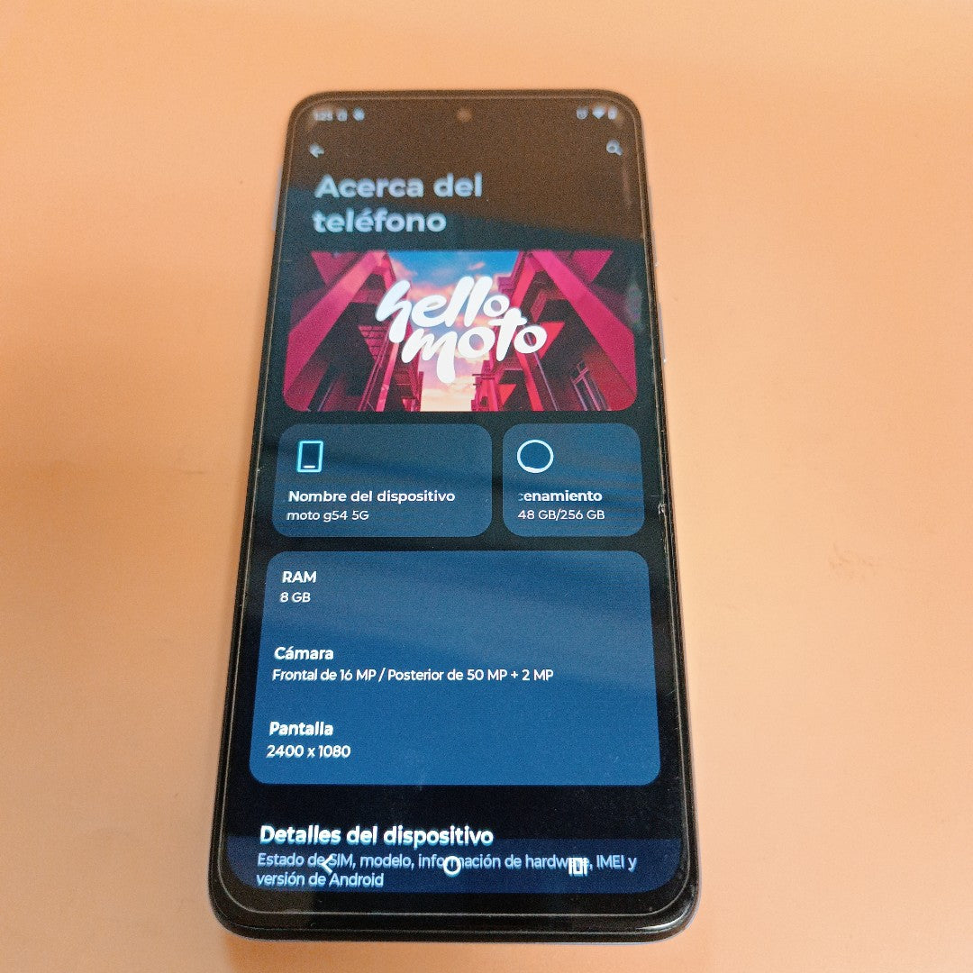 CELULAR MOTOROLA MOTO G54 5G XT2343-1 (2023) 256 GB 8 GB RAM