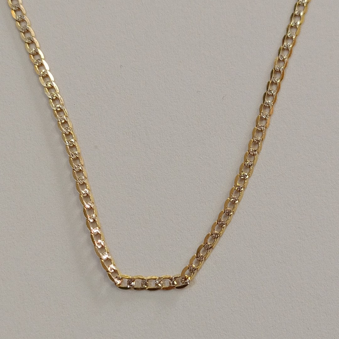 CADENAS BARBADA DIAMANTADA ORO 14K 4.3 (NUEVO)