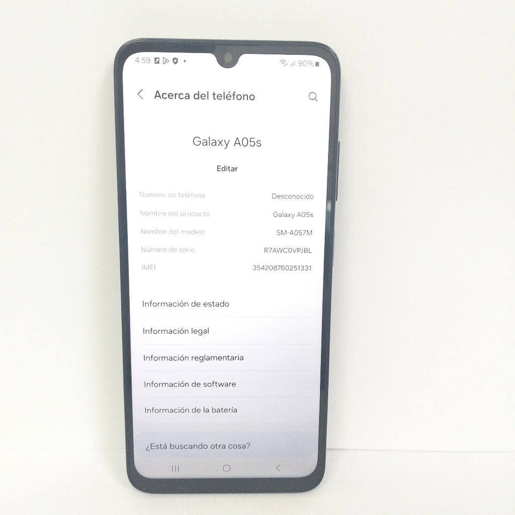 CELULAR SAMSUNG GALAXY A05S SM-A057M (2023) 128 GB 4 GB RAM (SEMINUEVO)
