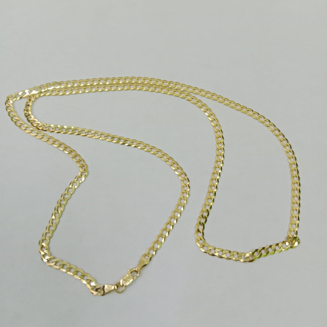 CADENAS BARBADA AMARILLA ORO 14K 7.4 (NUEVO)