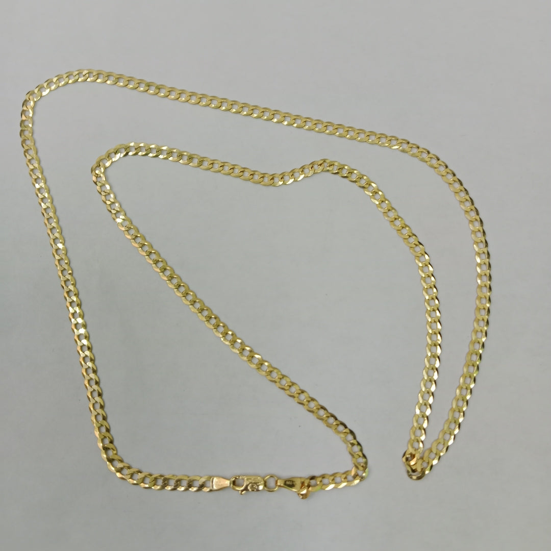 CADENAS BARBADA AMARILLA ORO 14K 7.4 (NUEVO)